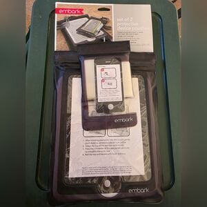 Embark Protective Device Pouches Set Water Proof Smart Phone And iPad Or Tablets